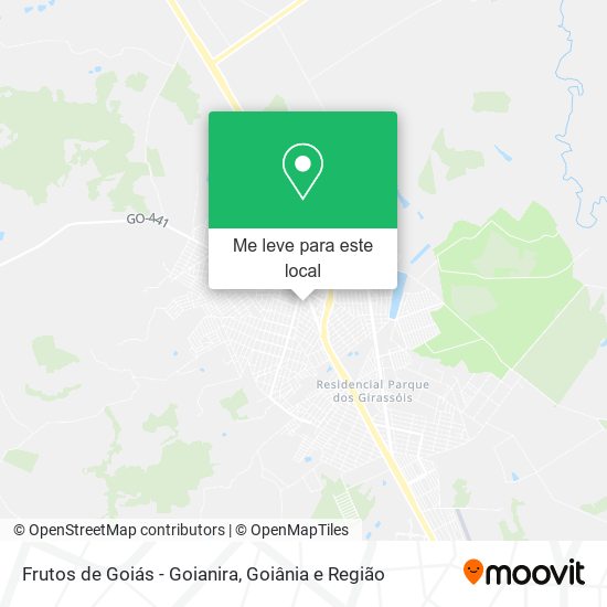 Frutos de Goiás - Goianira mapa