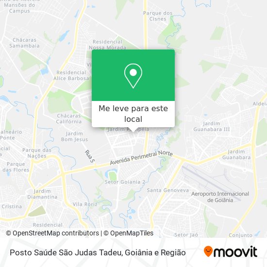 Posto Saúde São Judas Tadeu mapa