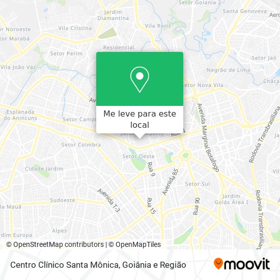 Centro Clínico Santa Mônica mapa