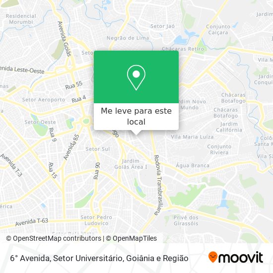 6° Avenida, Setor Universitário mapa