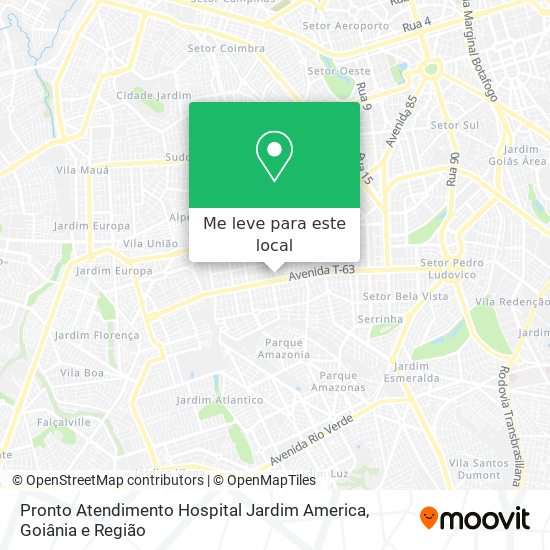 Pronto Atendimento Hospital Jardim America mapa