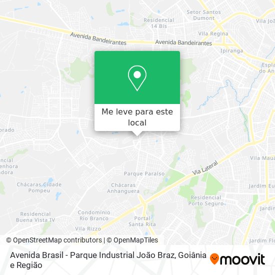 Avenida Brasil - Parque Industrial João Braz mapa