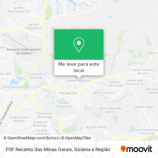 PSF Recanto das Minas Gerais mapa