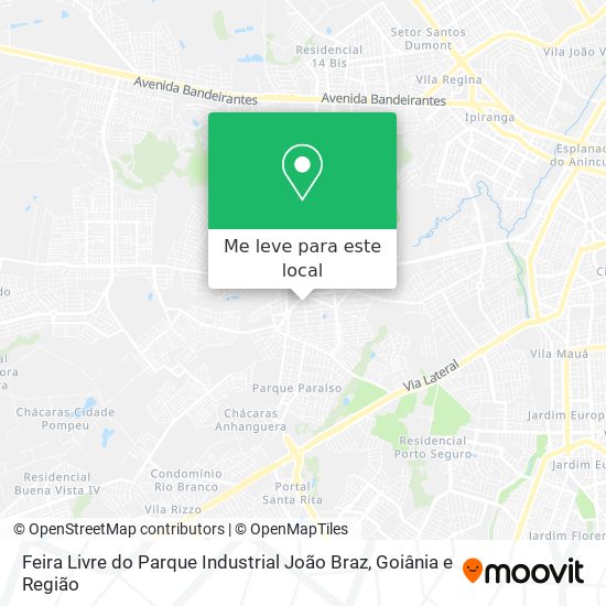 Feira Livre do Parque Industrial João Braz mapa