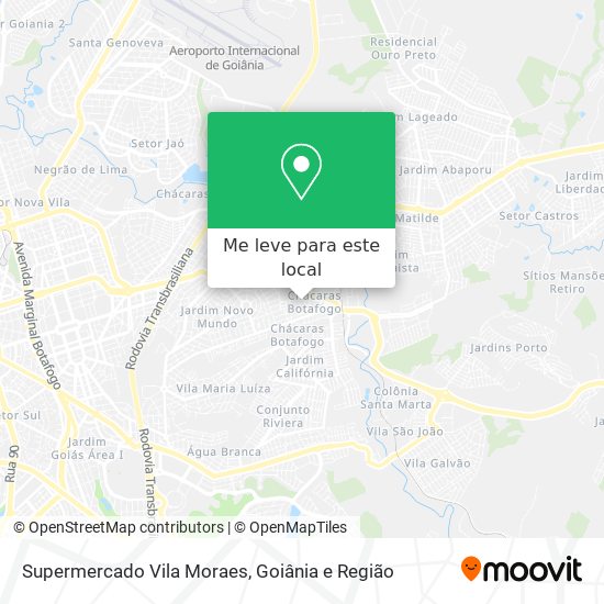 Supermercado Vila Moraes mapa