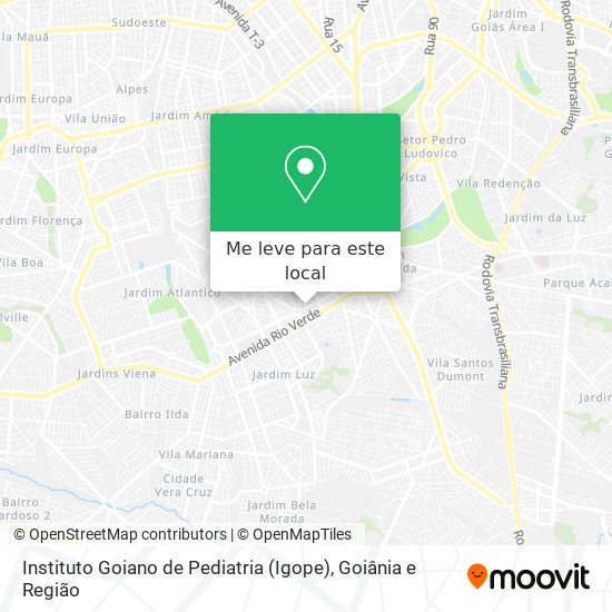 Instituto Goiano de Pediatria (Igope) mapa