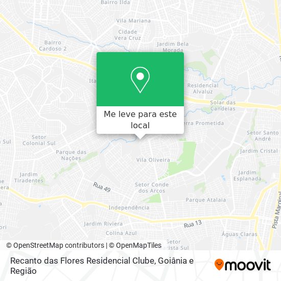 Recanto das Flores Residencial Clube mapa