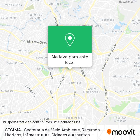 SECIMA - Secretaria de Meio Ambiente, Recursos Hídricos, Infraestrutura, Cidades e Assuntos Metropo mapa