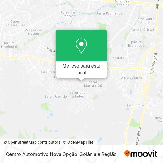 Centro Automotivo Nova Opção mapa