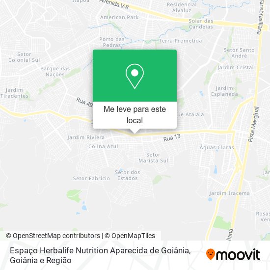 Espaço Herbalife Nutrition Aparecida de Goiânia mapa