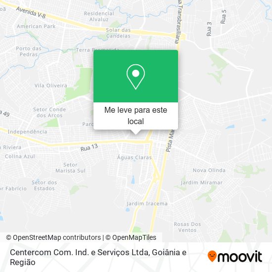 Centercom Com. Ind. e Serviços Ltda mapa