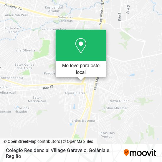 Colégio Residencial Village Garavelo mapa