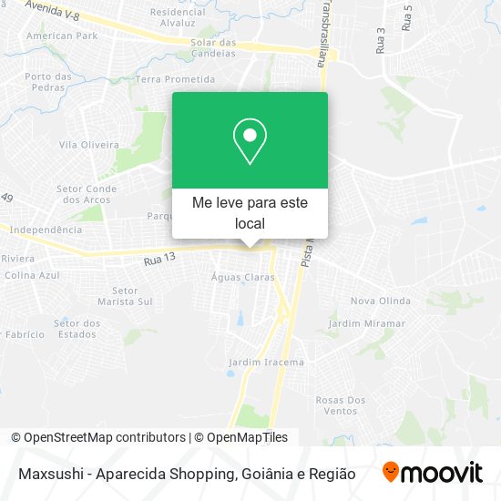 Maxsushi - Aparecida Shopping mapa