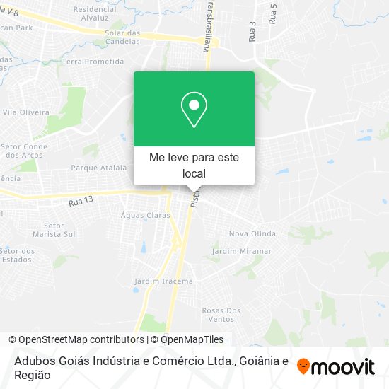 Adubos Goiás Indústria e Comércio Ltda. mapa