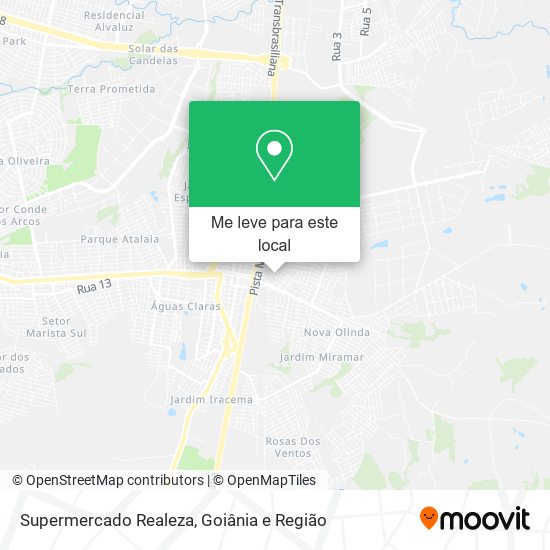 Supermercado Realeza mapa