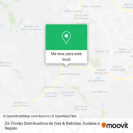 Zé Trovão Distribuidora de Gás & Bebidas mapa