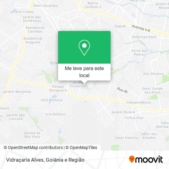 Vidraçaria Alves mapa
