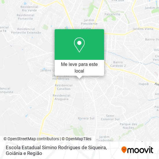 Escola Estadual Simino Rodrigues de Siqueira mapa