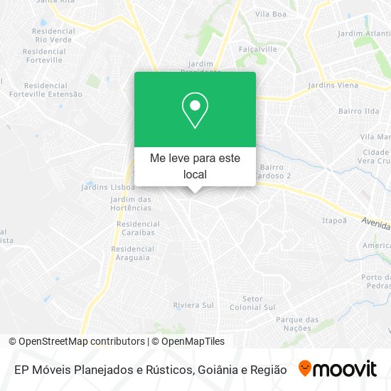 EP Móveis Planejados e Rústicos mapa