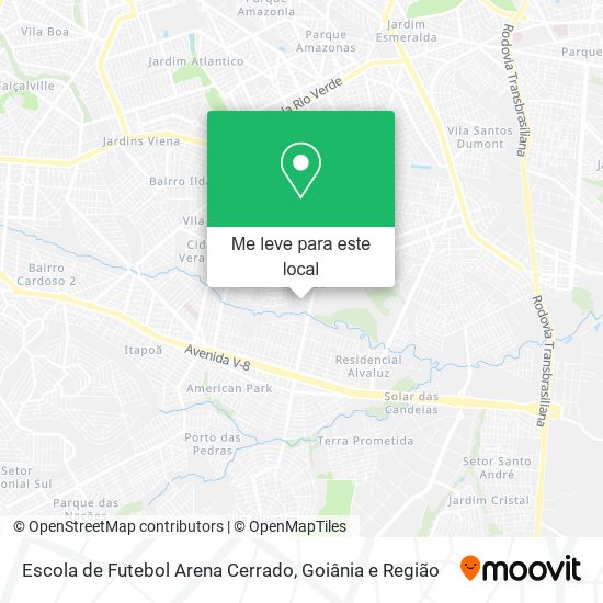 Escola de Futebol Arena Cerrado mapa