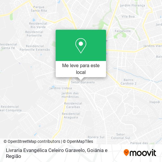 Livraria Evangélica Celeiro Garavelo mapa