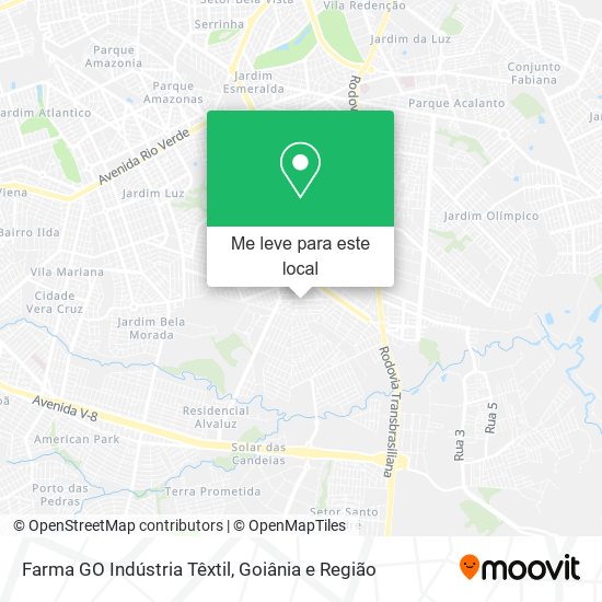 Farma GO Indústria Têxtil mapa