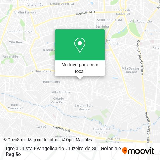 Igreja Cristã Evangélica do Cruzeiro do Sul mapa