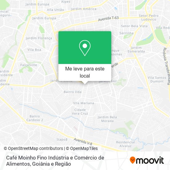 Café Moinho Fino Indústria e Comércio de Alimentos mapa