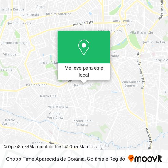 Chopp Time Aparecida de Goiânia mapa