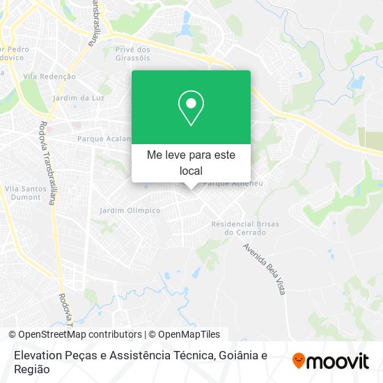 Elevation Peças e Assistência Técnica mapa