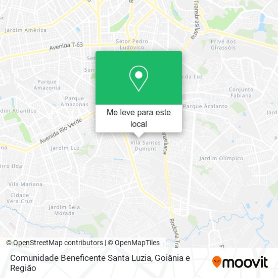 Comunidade Beneficente Santa Luzia mapa