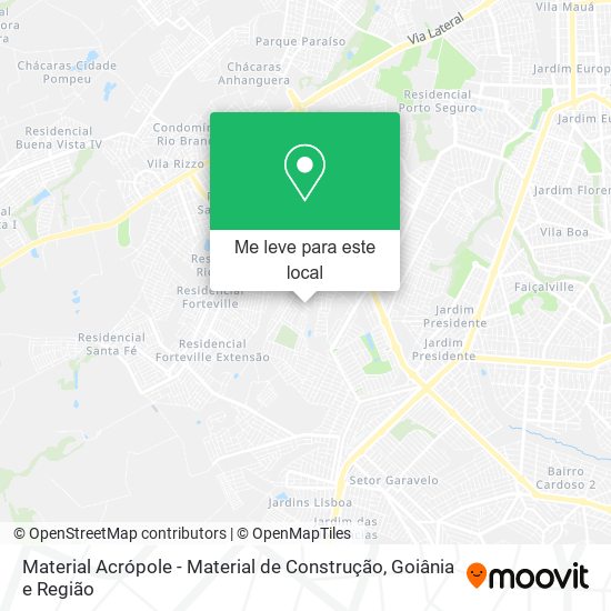 Material Acrópole - Material de Construção mapa