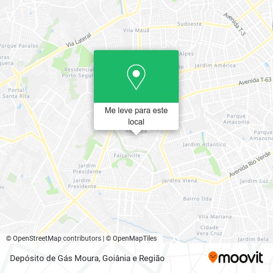 Depósito de Gás Moura mapa
