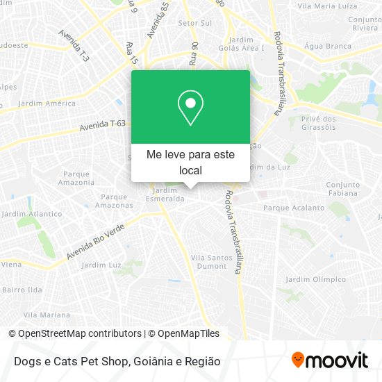 Dogs e Cats Pet Shop mapa