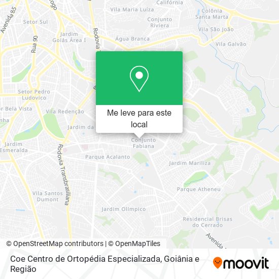Coe Centro de Ortopédia Especializada mapa