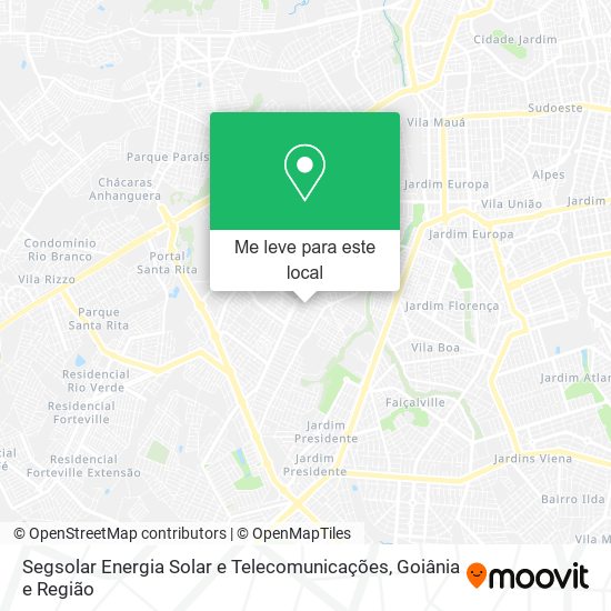 Segsolar Energia Solar e Telecomunicações mapa