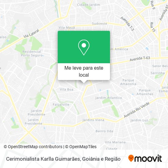 Cerimonialista Karlla Guimarães mapa