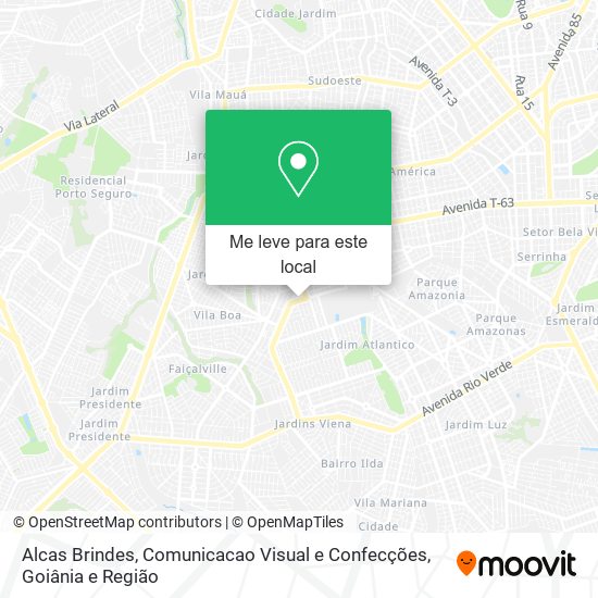 Alcas Brindes, Comunicacao Visual e Confecções mapa