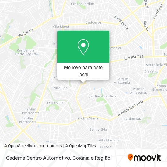 Cadema Centro Automotivo mapa