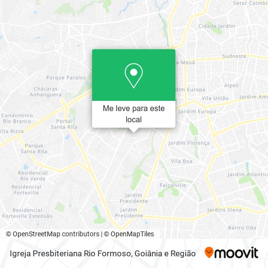 Igreja Presbiteriana Rio Formoso mapa
