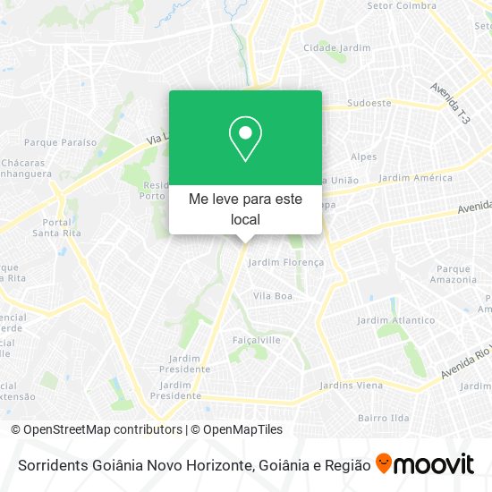 Sorridents Goiânia Novo Horizonte mapa