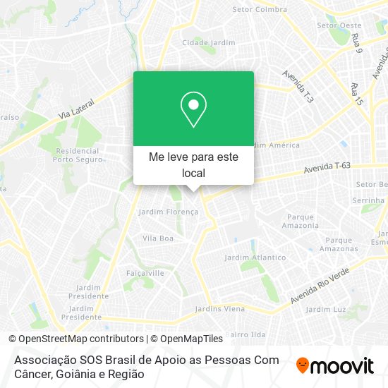 Associação SOS Brasil de Apoio as Pessoas Com Câncer mapa
