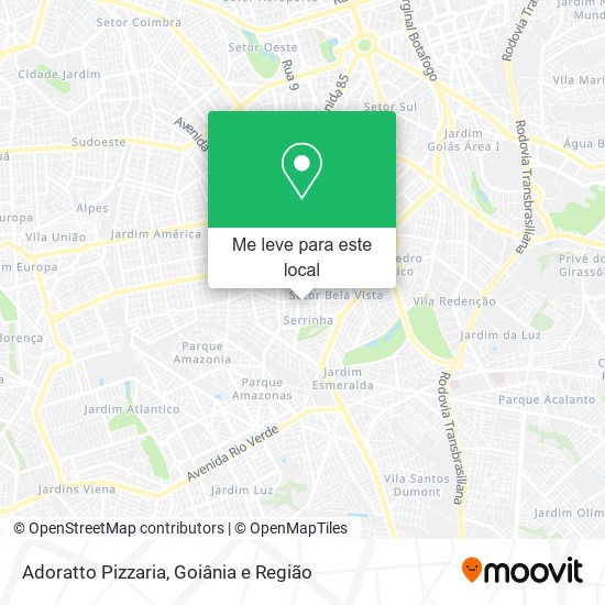 Adoratto Pizzaria mapa