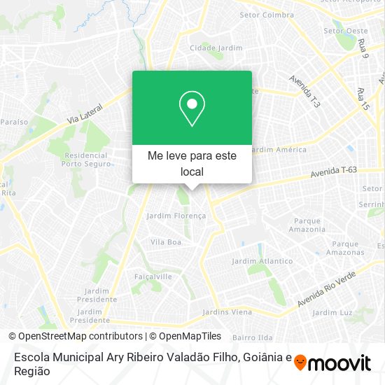 Escola Municipal Ary Ribeiro Valadão Filho mapa