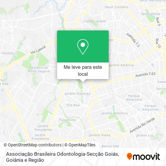 Associação Brasileira Odontologia-Secção Goiás mapa