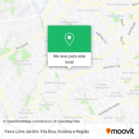 Feira Livre Jardim Vila Boa mapa