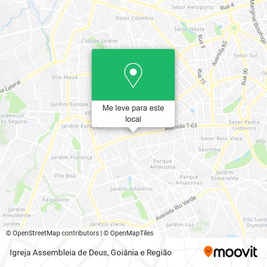 Igreja Assembleia de Deus mapa