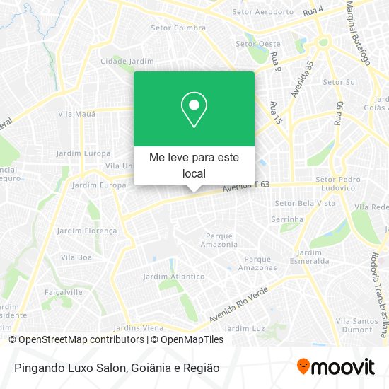 Pingando Luxo Salon mapa