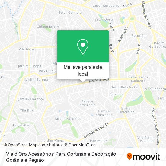 Via d'Oro Acessórios Para Cortinas e Decoração mapa