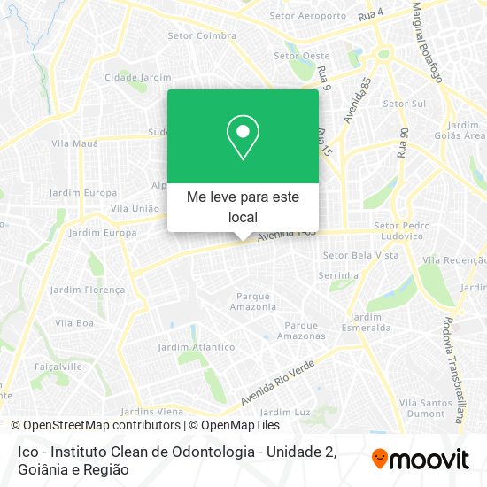 Ico - Instituto Clean de Odontologia - Unidade 2 mapa